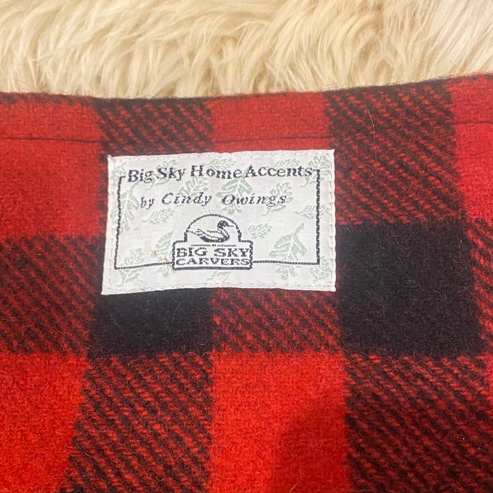 Plaid Bear Holiday Stockings - Red and Black - Picture 2 of 2